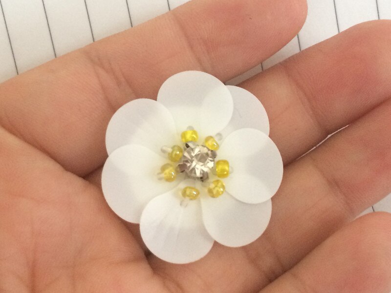 10 Teile/los Pailletten Blumen Patches Nähen Auf Perlen Applique Kleidung DIY Schuhe Taschen Zubehör