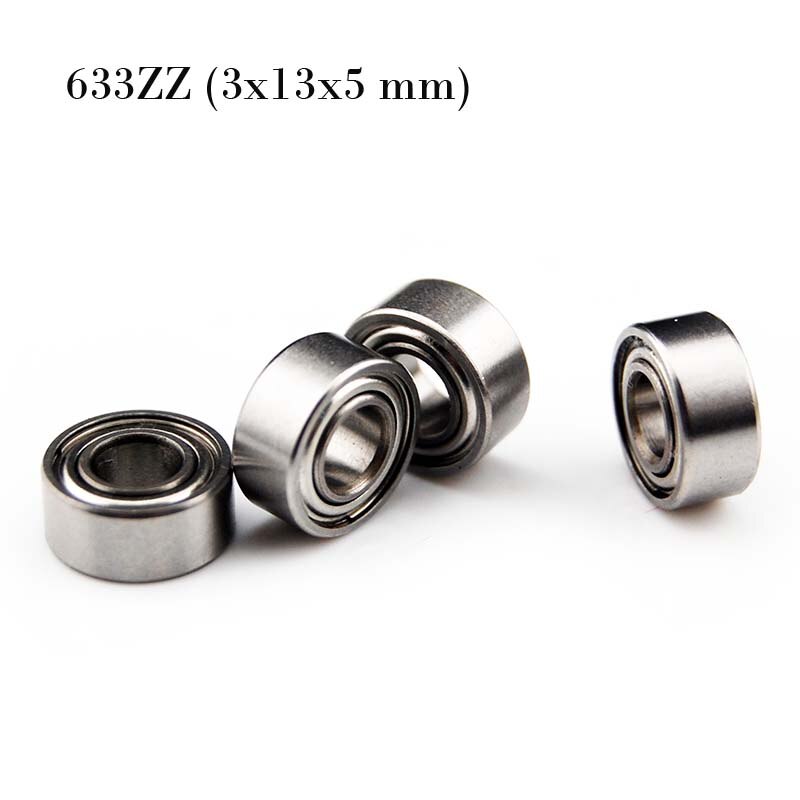 Roulement à billes de précision à Double blindage en métal 633ZZ, 3x13x5mm, 10 pièces