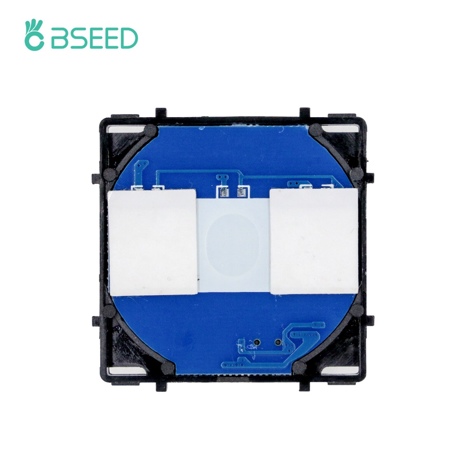 BSEED 1/2/3Gang Light Switch Touch LED Dimmer Sensor Switch Function Keys Wall Panels Glass Frame EU Wall Socket DIY Parts: 2G 1W Switch Part