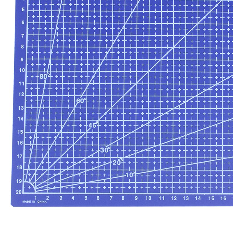 A4 gitterlinjer skæremåtte håndværkskort stof læder pap karton 30*22cm blå