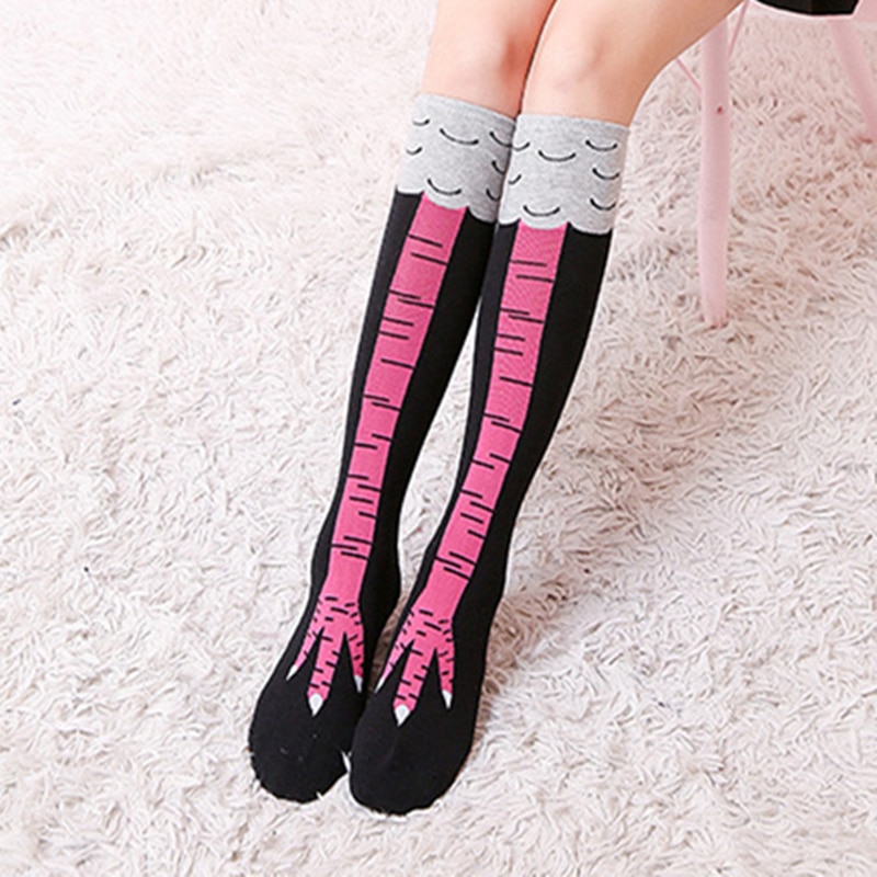 Women Funny Socks Winter Autumn Socks Thigh High Sock 3D Cartoon Ainimals Funny Thin Toe Feet Ladies Socks