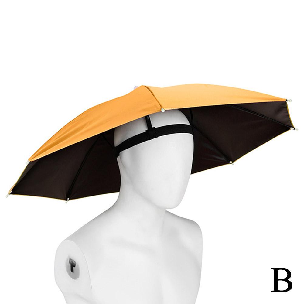 Sombrero de sombrilla portátil para exteriores, sombrilla de pesca impermeable, sombreros universales para el sol, Camping, playa, sombreros plegables U6O1