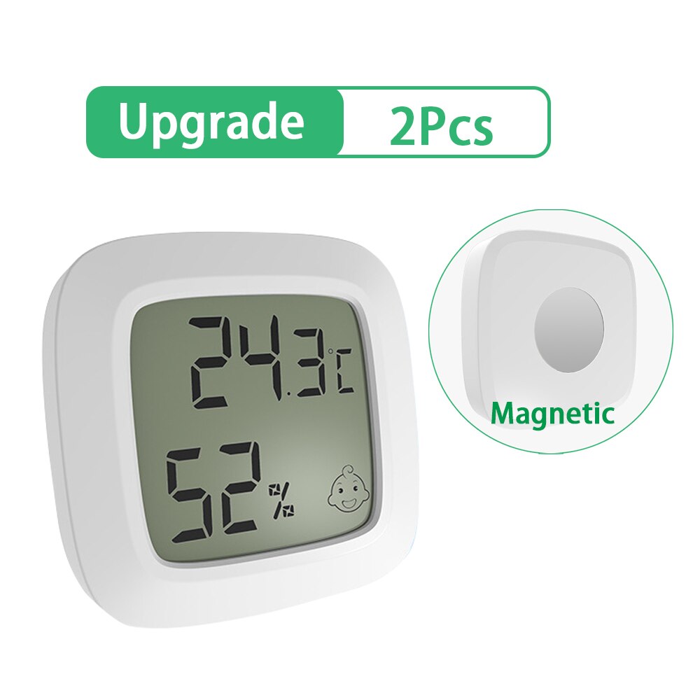 Mini Wireless Indoor Thermometer LCD Digital Temperature Room Hygrometer Gauge Sensor Humidity Meter Temperature Tools: 2 Pcs Upgrade