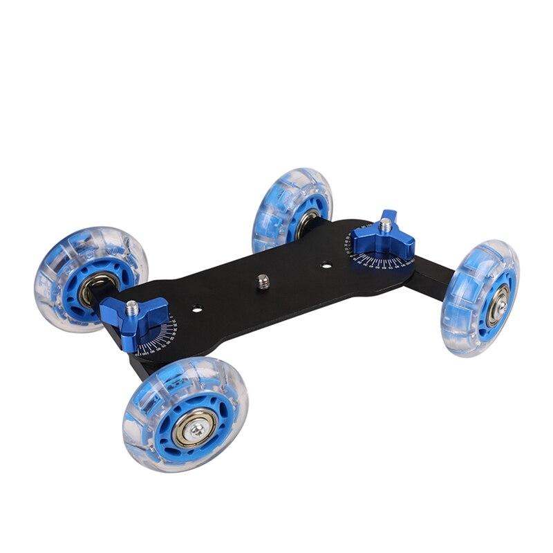 HEIßER-Mini Spur Slr Schiebe Schiene Wagen mit £/10Kg zuletzt Kapazität Skateboard Geeignet für Digitale kamera: Blackblue