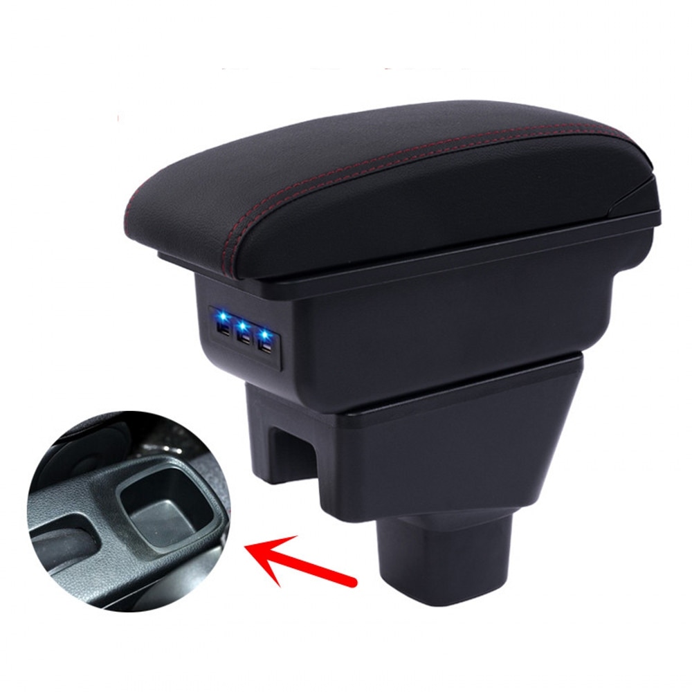 Til suzuki  sx4 armlæn boks central butik indhold boks bil-styling dekoration tilbehør med kopholder usb