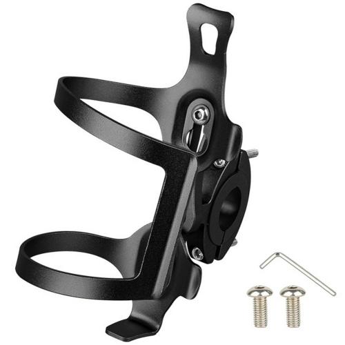 Mountain Bike Cycling Water Bottle Cage Aluminum Alloy Cup Holder Drink Bracket Cup Holder Drink Bracket: Black 2