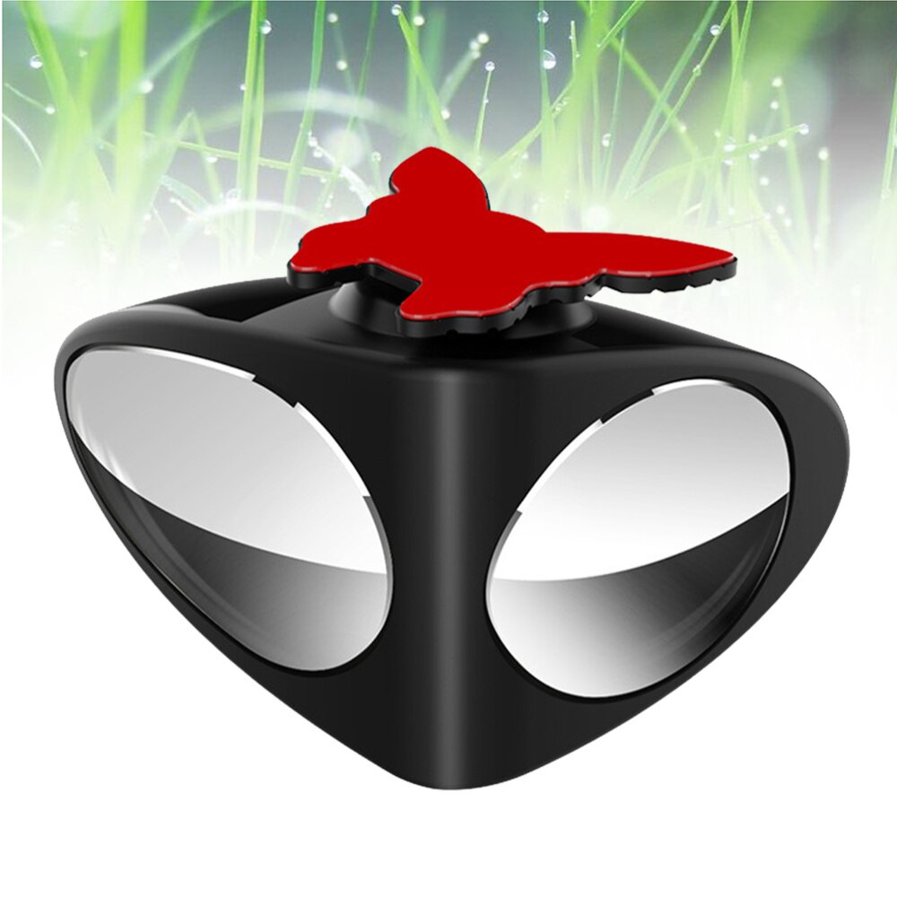 Vehicle Blind Spot Mirror Wide Angle Mirror 360 Rotation Adjustable Convex Rear View Left Side Mirror For Safe Parking(Black)