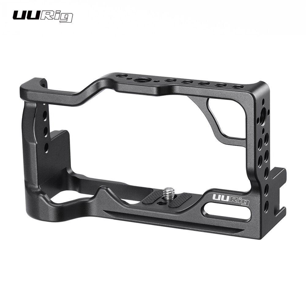 UURig Aluminum Alloy Camera Cage with Cold Shoe Arri Positioning Hole 1/4 Screw for Canon EOS M6 Mark II Mirrorless Camera