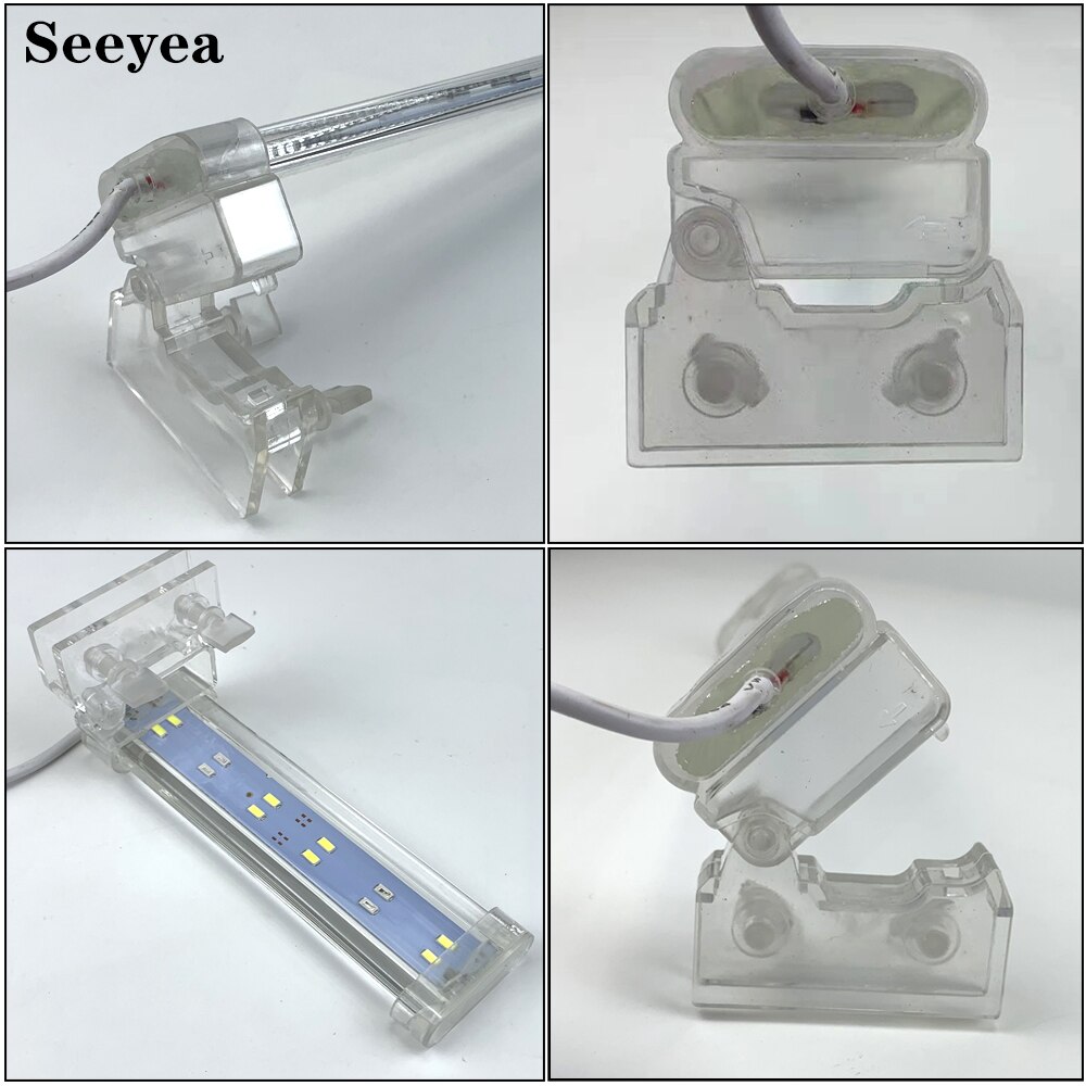 Ultra Dunne Led Aquarium Lamp Fish Tank Plant Groei Verlichting Fish Tank Waterdicht Clip Lamp Gras Tank Water Plant Lamp seeyea