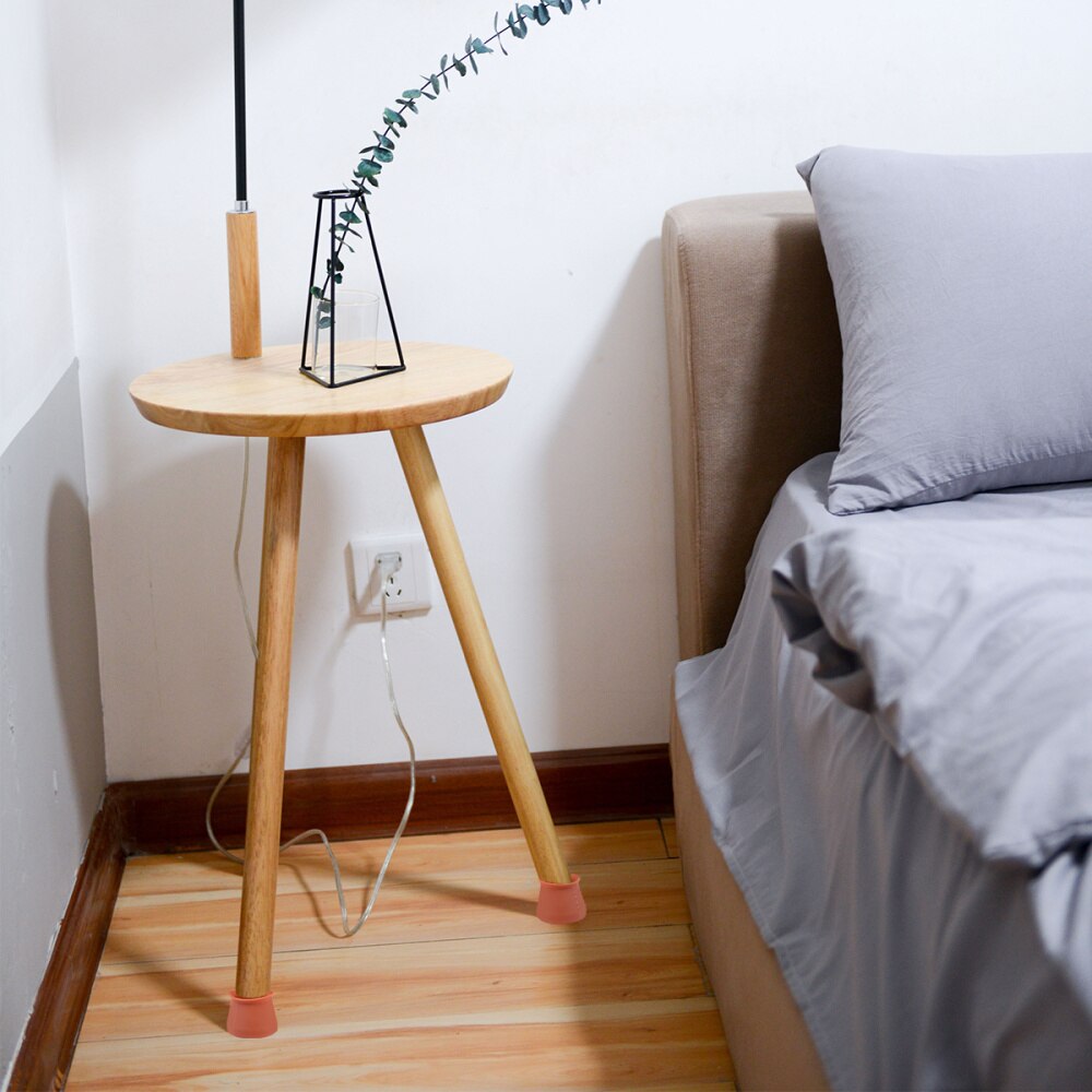 1 Set 4 Pcs Thickened Abrasion-resistant Table Leg Covers (4Pcs Transparent)