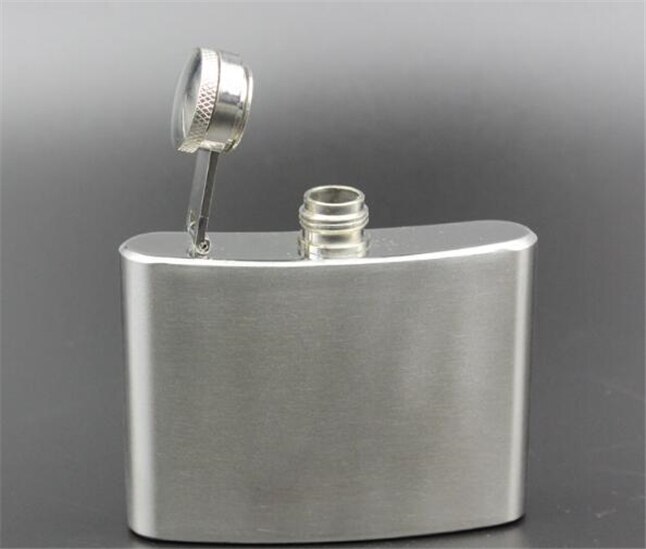 4oz Stainless Steel Pocket Flask Russian Hip Flask Male Small Portable Mini Shot Bottles Whiskey Jug Small For Man