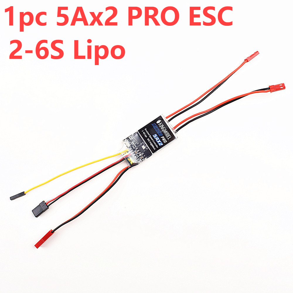 5A/5A PRO/10A/20A/30A/40A/50A/60Ax2 Dual Way Bidirectionele Geborsteld ESC Controle Voor Rc Model Boot/tank 180 tot 795 Geborstelde Motor: Clear