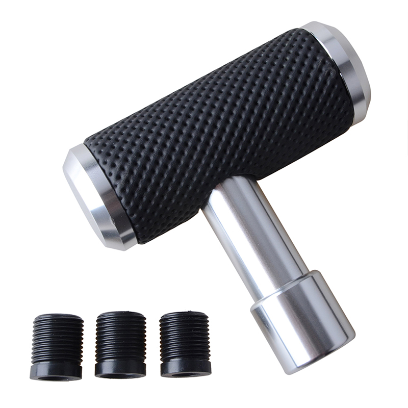 Perilla de palanca de cambios, Joystick de avión, mango en T, martillo apto para palanca de cambios de coche AT MT, mango de aleación de aluminio, accesorios para coche: Negro