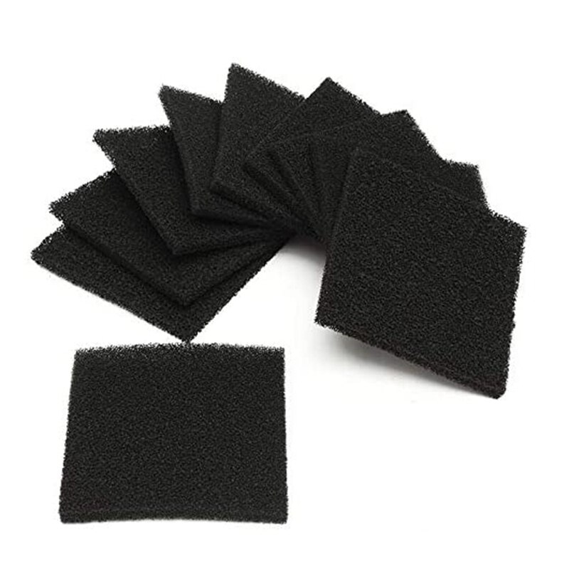 10Pcs/Set Activated Carbon Filter Sponge for 493 Solder Smoke Absorber ESD Fume Extractor 12.8X12.8cm