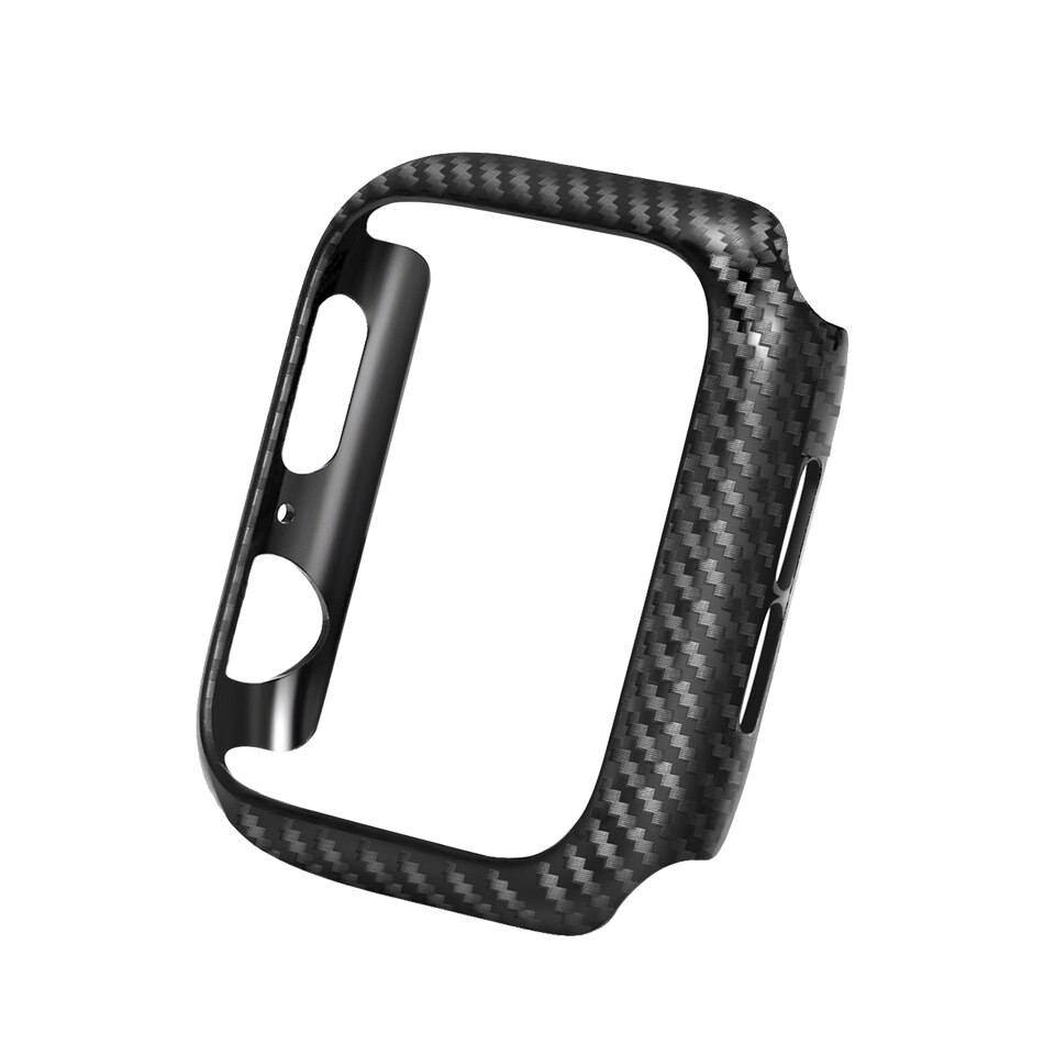 Hoesje voor apple watch  se 6 5 4 3 2 1 38mm 40mm horlogehoes beschermhoes koolstofvezelpatroon pc-hoes voor iwatch 6 se 42mm 44mm: Voor 38mm