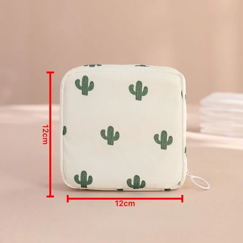 Bolsa de almacenamiento de tampones para mujeres y niñas, bolsa organizadora de cosméticos, estuche de almohadilla sanitaria, servilletas, bolsas de cosméticos, soporte de tampones: Verde