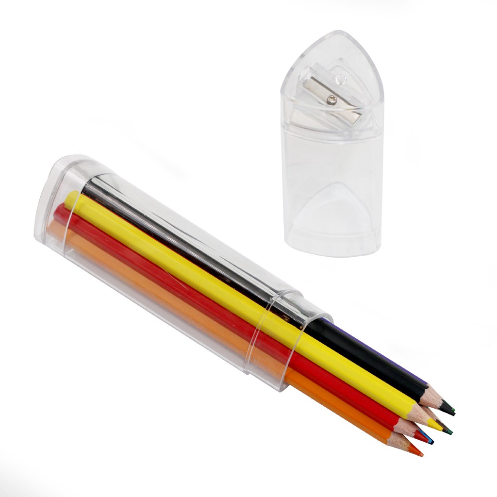 12 Color Barreled Small Pencil Fine Frawing Sketch Writing Drawing Pencil Case Mini Stationery #y3: B