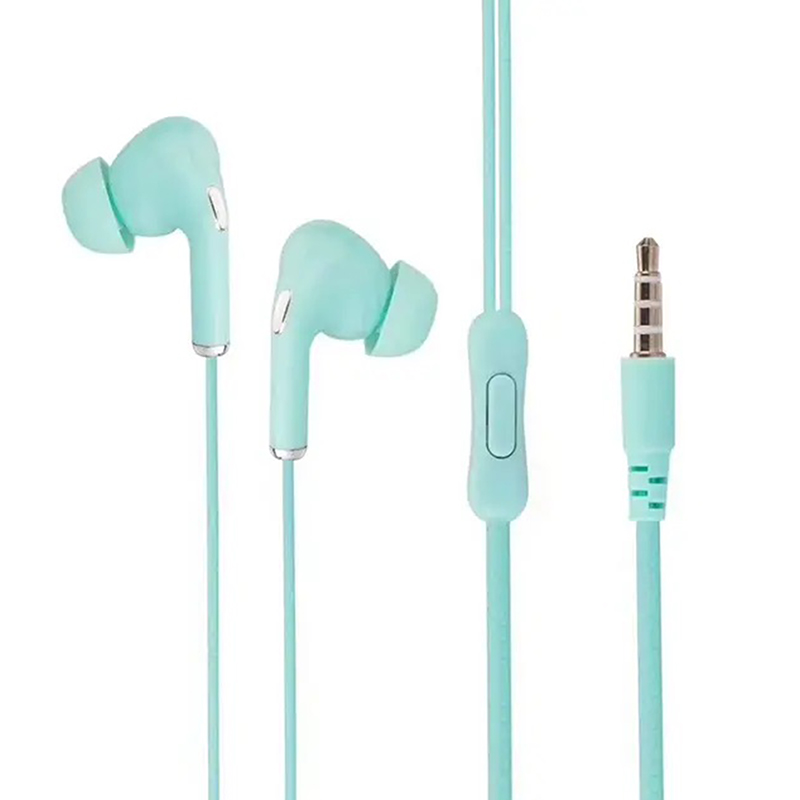 3.5mm Wired Headset High Definition In-Ear Sport Headset With Mic Portable Noise Canceling Wired Headphones For Mobile Phones: Blue