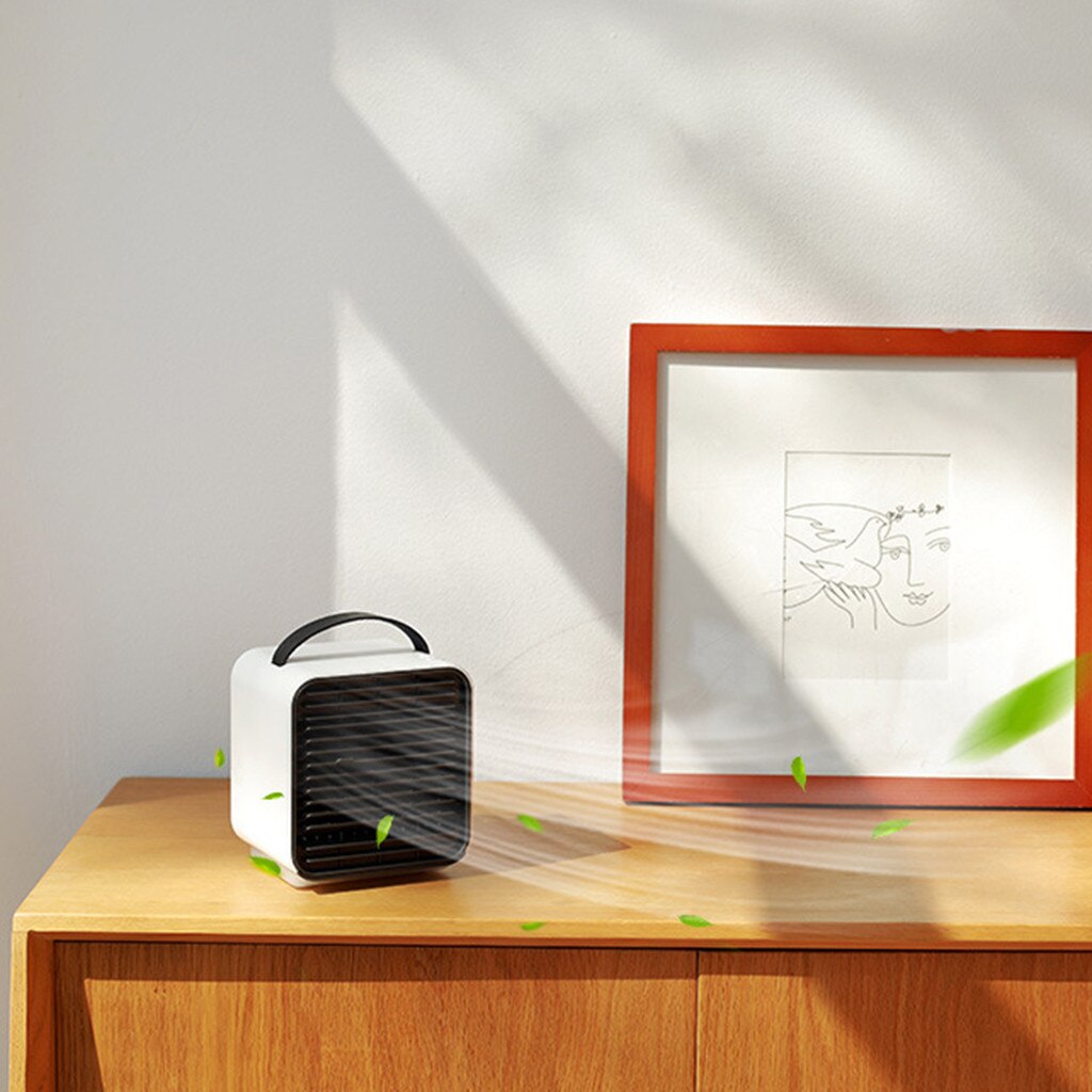 Mini USB Portable Air Conditioner Fan Digital Conditioning Purifier Light Desktop Air Cooler Cooling Fan For Bedroom Home Office
