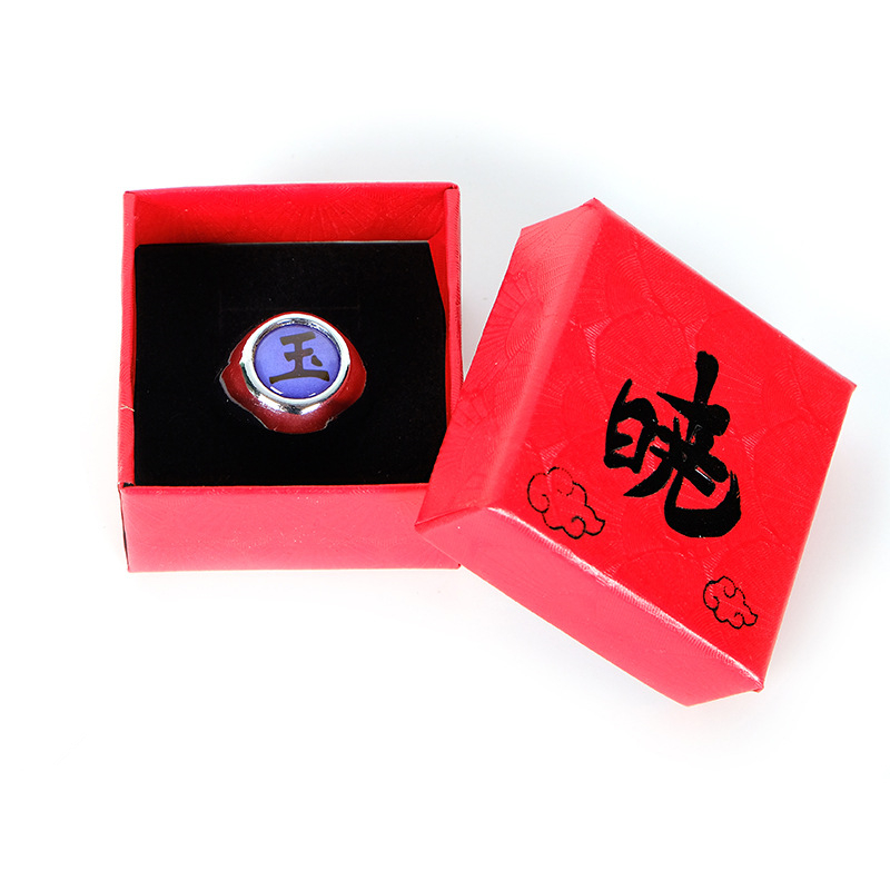 Anime Akatsuki Ring COS Uchiha Itach Pain Zetsu Konan Kakuzu Sasori Deidara Orochimaru Hidan Metal Rings Figure