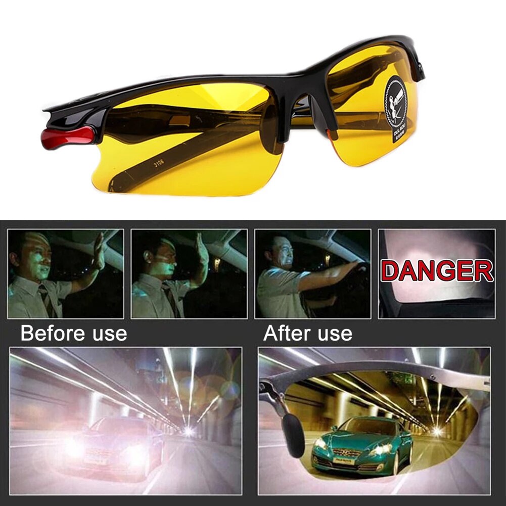 Night-Vision Bril Beschermende Gears Zonnebril Nachtzicht Drivers Goggles Rijden Bril Interieur Accessoires Anti-Glare
