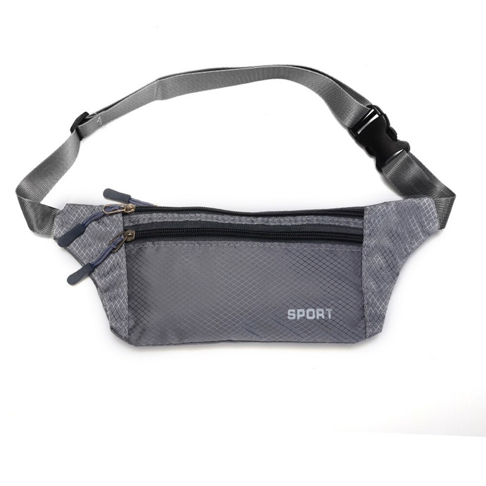 Mini Fanny Pack Voor Vrouwen Mannen Draagbare Handig Taille Verpakking Reizen Multifunctionele Waterdichte Telefoon Riem Tas: Grijs