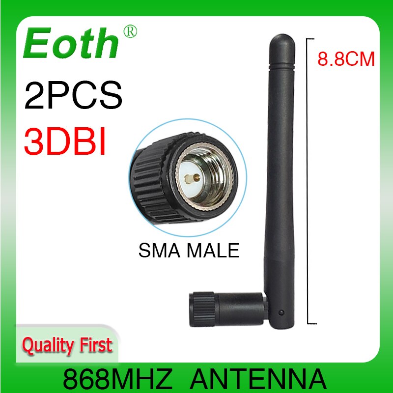 2 sztuk 868 MHz 915 MHz antena 3dbi złącze męskie sma GSM 868 MHz 915 MHz antena LoRa antena Lorawan dla wodomierz Emeter