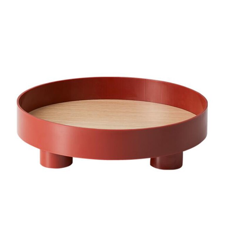 Plateau en bois porte-bougie plateau de rangement pour la décoration organisateur décor maison plateau décoratif présentoir de bijoux assiettes alimentaires conteneur: 1pcs red