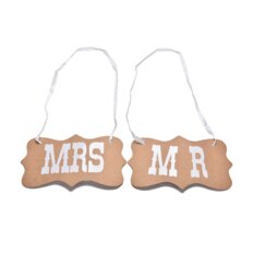 DIY Funny Mr Mrs Wedding Decor Props Black Paper Board+Ribbon Sign Letter Garland Banner Photo Wedding Decorations Bride: 3