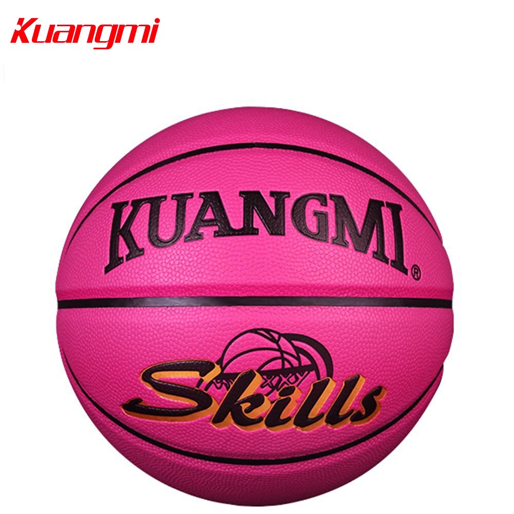 Kuangmi Formato Ufficiale di trasporto 5 Dei Bambini Palla Da Basket Cuoio DELL&#39;UNITÀ di elaborazione di Bambini Che Giocano Gioco indoor e outdoor Palle