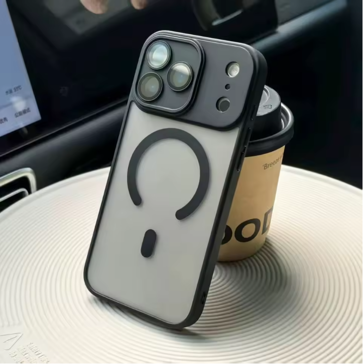 Original Matte Clear Lens Protect For Magsafe Phone Case For iPhone 17 17 Air 17Pro 17 Pro Max Magnetic Wireless Charge Cover: black / iPhone17 Pro Max