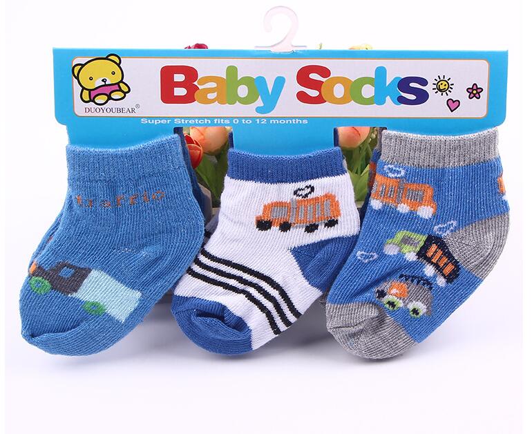 3 Pair/Lot Lovely Spring Autumn Baby Kids Socks Infant Girls Boys Soft Striped Floral Brand Children newborn