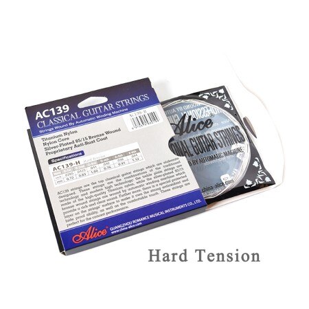 Alice AC139 struny robić gitary klasycznej tytanowy nylon posrebrzany 85/15 brąz rany 028 0285 cala normalne i twarde napięcie: AC139H