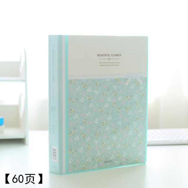 Delicatessen mooie bloemenpapieren organizer map etui pakket school 30/40/60/80 pagina's  a4 mapjes: 5176- groene