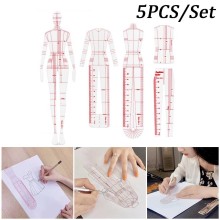 Cloth Rendering Illustration Ruler Sewing Model Drawing Template Model For Female Clothing Rulers