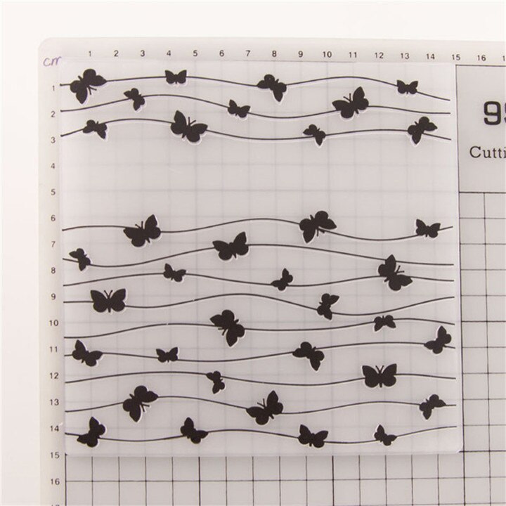 YaMinSanNiO Tree Embossing Folders DIY Making Paper Cards Craft Stencil Scrapbook Template Plastic Transparent Stamps Home Decor: Light Yellow