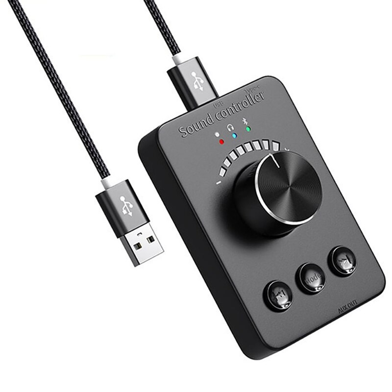 USB Volume Controller, External USB Sound Card, Bluetooth 5.1 Transmitter, Driver-Free (For Windows Xp and Above): Default Title