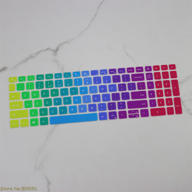 For Dell Inspiron 15 3000 3510 3511 3515 Inspiron 17 5000 7510 Dell Vostro 3510 3515 5510 5515 Laptop Keyboard Skin Cover: Rainbow