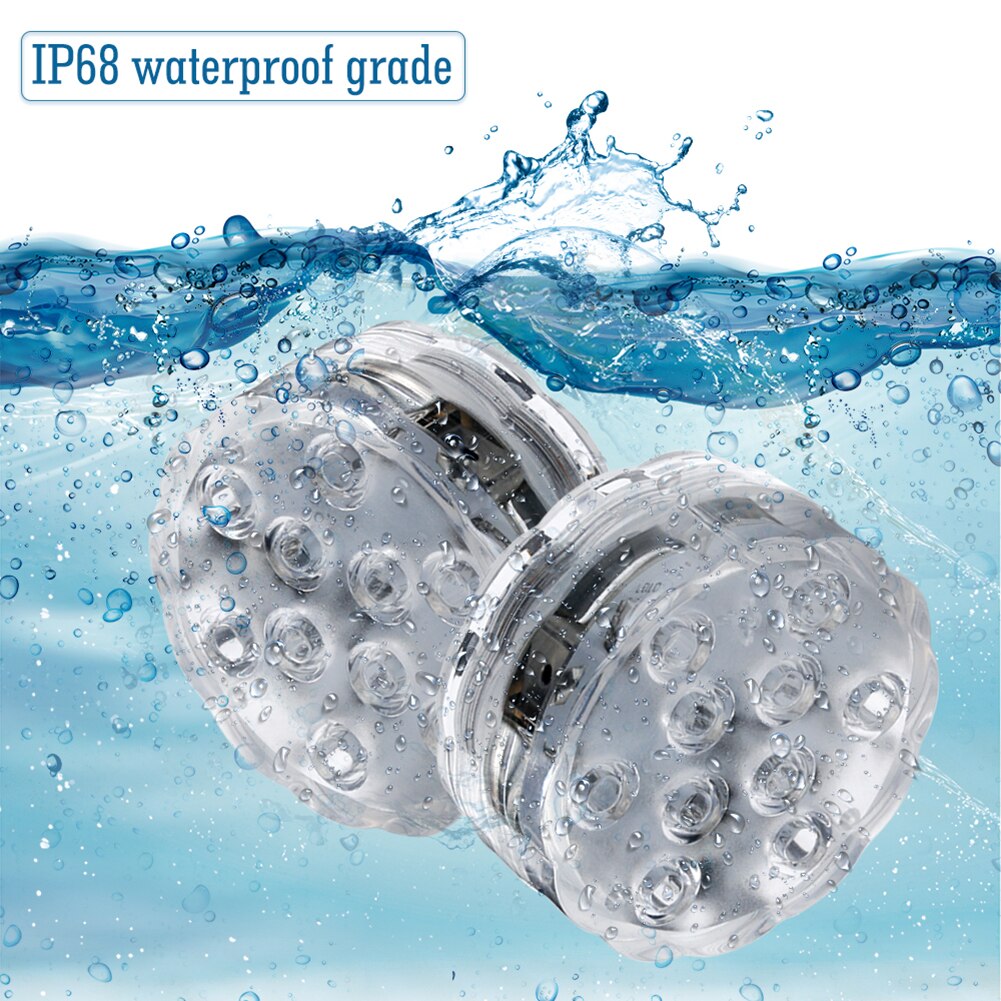 Remote Controlled RGB Submersible LED Lights Battery LED Bulb Underwater Night Lamps Decorative Lights Garden Wedding Decoration