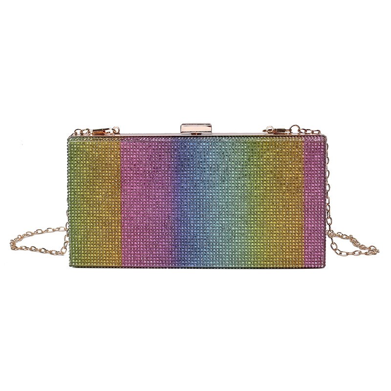 Pvc bolsas e bolsas para as mulheres 2021 designer de luxo alta qualidade sacos meninas do sexo feminino compradores cor arco-íris strass carteiras