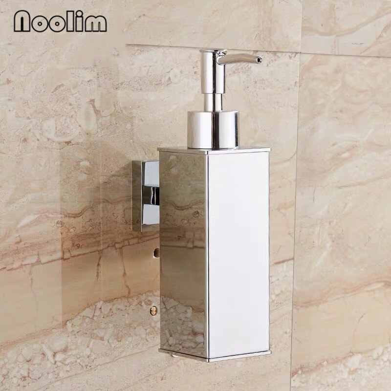 Wall-mounted Stainless Steel Gold Plated Liquid Soap Dispenser Hand Sanitizer Bottle Shower Gel Shampoo Squeeze For Bathroom