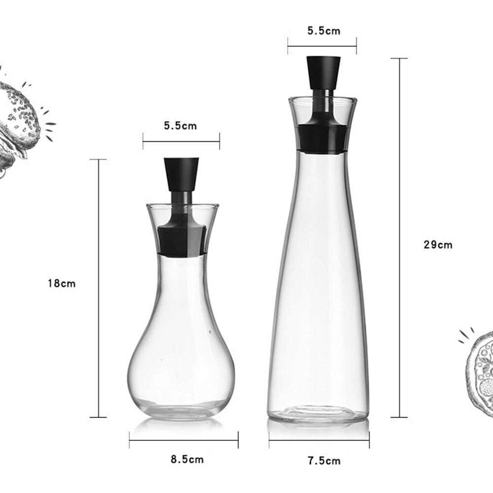 Såsdispenser kryddflaska 500ml glas vinäger bar oljeflaska förvaring köksredskap matlagning vin flytande behållare