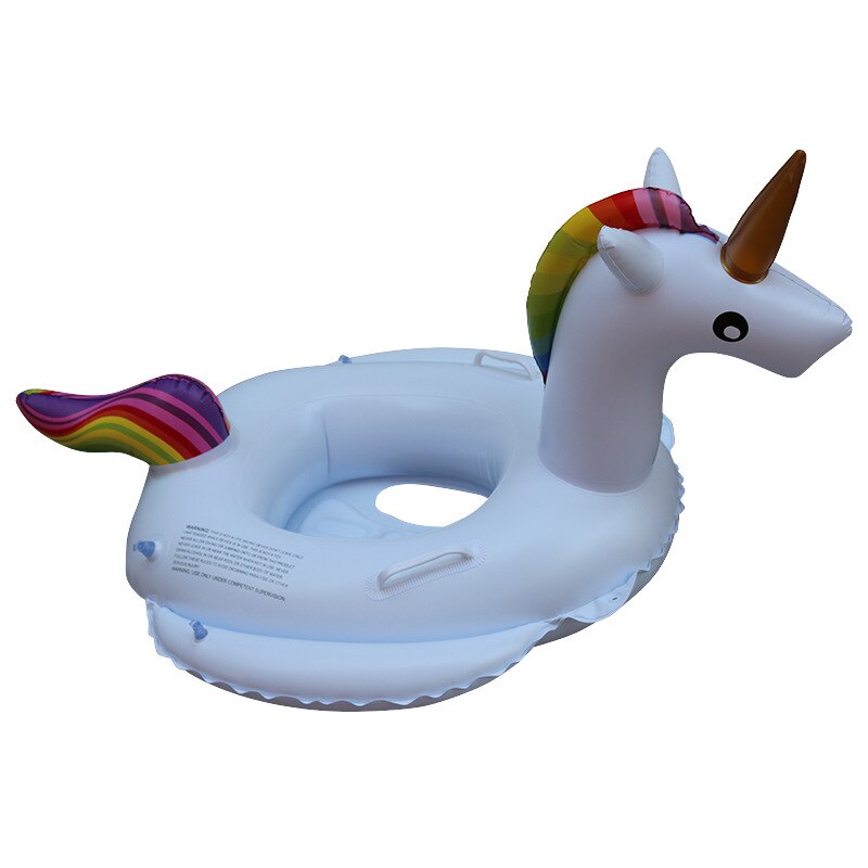 Inflatable Animal Swan Peacock Pink Flamingo Kids Toddler Safe Swimming Ring Children Water Seat Pool Protector Physical