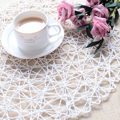 Accesorios de fotografía tejido a mano, almohadilla hueca para estudio de escritorio, fotografía, tomar fotografía, fondo, accesorios para comida y fruta: White