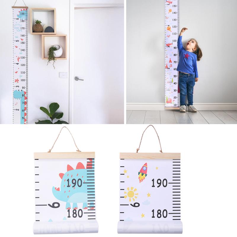 Baby Cartoon Height Measure Ruler Reasonable Storage and Convenient Access Child Kids Bedroom Home Wall Hang Growth Chart