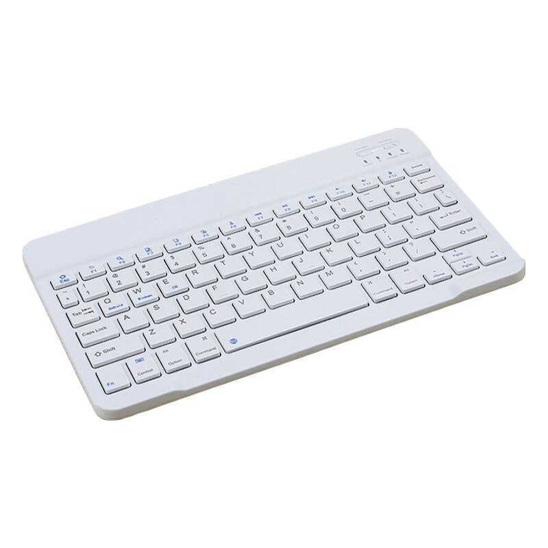 Wireless Keyboard Mini Bluetooth Keyboard For iPad Tablet iPhone Android Smartphone Ultra-Slim Portable Phone: 10inch white Russian