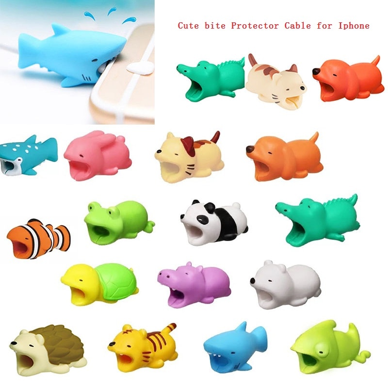 Cable Management Cable bite Protector Winder Cable Animal Shaped Tiger Cable Dog Shape Earphone Accessories & Parts
