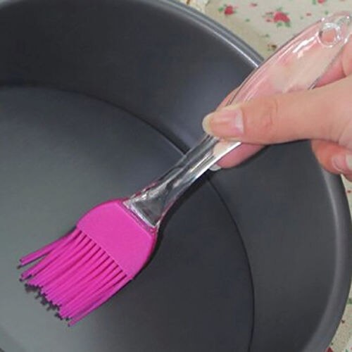 BBQ Basting Sauce Brush Silicone Pastry Brush Baking BBQ Basting Brush Baking oil Brush Clear Handle Random Color