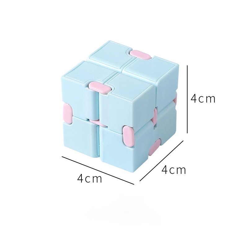 Kids Trend Creatieve Oneindige Magische Kubus Kantoor Flip Cubic Puzzel Stop Stress Reliever Autisme Speelgoed Fidgeting Volwassenen En Kinderen: blue