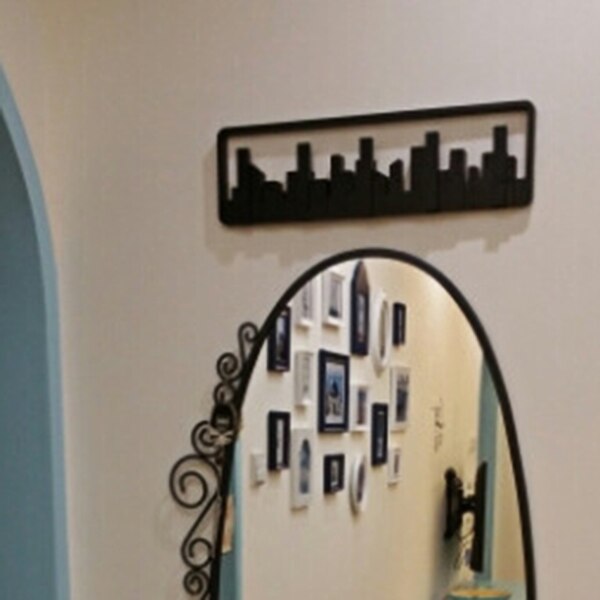 Horizon Kapstok Muur Opknoping Haak Deur Hangers Multi-Groep Haak Woondecoratie Haken Zwart